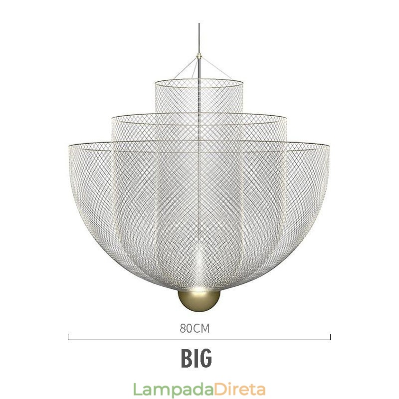 Nordic Grid Designer Criativo e Único Forma Arte Luminária Decorativa Pendente