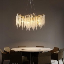 Lustre de cristal moderno e requintado