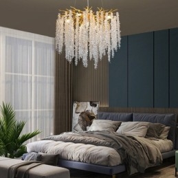 Lustre de cristal moderno e requintado