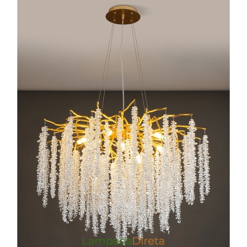 Lustre de cristal moderno e requintado