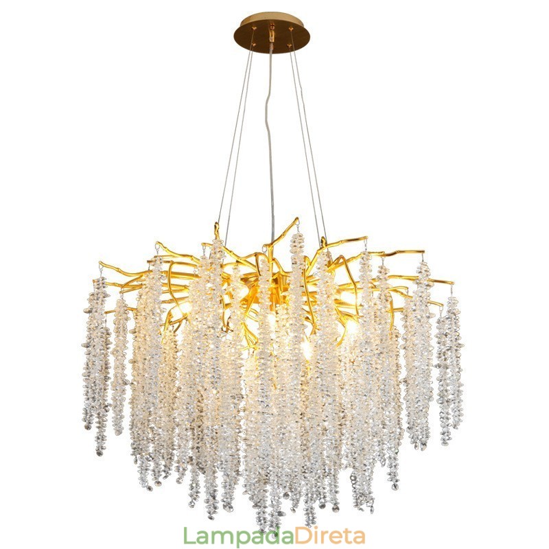 Lustre de cristal moderno e requintado