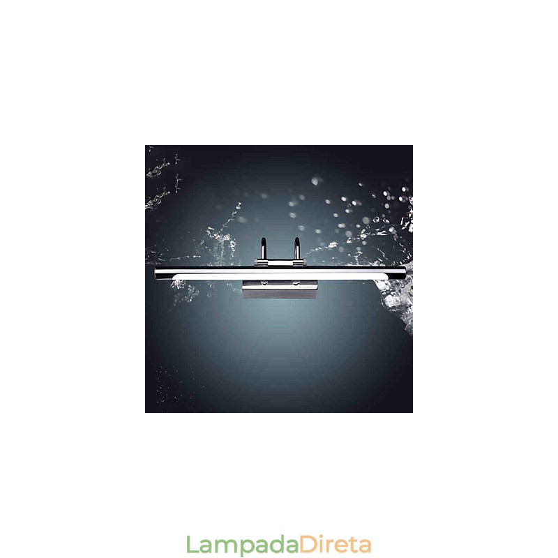 Luzes de espelho de aço inoxidável, luminárias de parede de banheiro de acrílico, luzes de maquiagem, branco frio, branco quente (tamanho: 57X13,5X15)