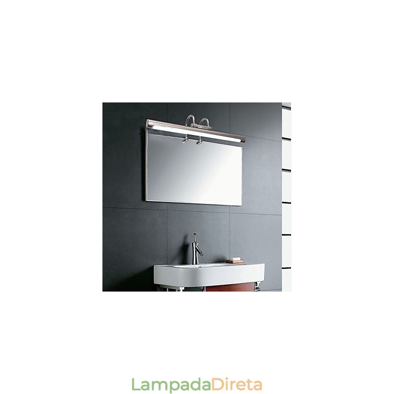 Luzes de espelho de aço inoxidável, luminárias de parede de banheiro de acrílico, luzes de maquiagem, branco frio, branco quente (tamanho: 57X13,5X15)