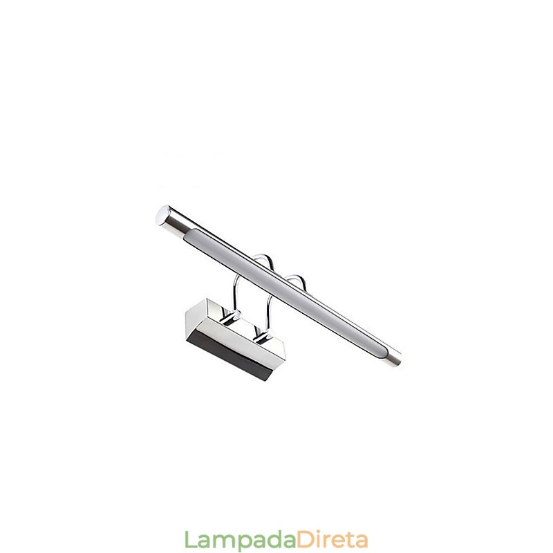 Luzes de espelho de aço inoxidável, luminárias de parede de banheiro de acrílico, luzes de maquiagem, branco frio, branco quente (tamanho: 57X13,5X15)