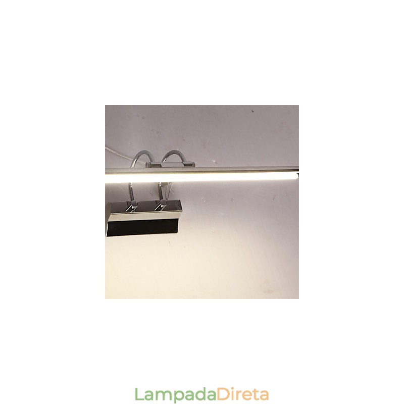 Luzes de espelho de aço inoxidável, luminárias de parede de banheiro de acrílico, luzes de maquiagem, branco frio, branco quente (tamanho: 57X13,5X15)