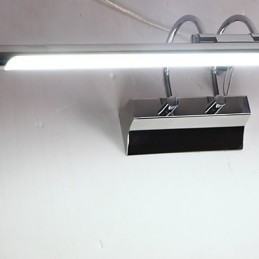 Luzes de espelho de aço inoxidável, luminárias de parede de banheiro de acrílico, luzes de maquiagem, branco frio, branco quente (tamanho: 57X13,5X15)