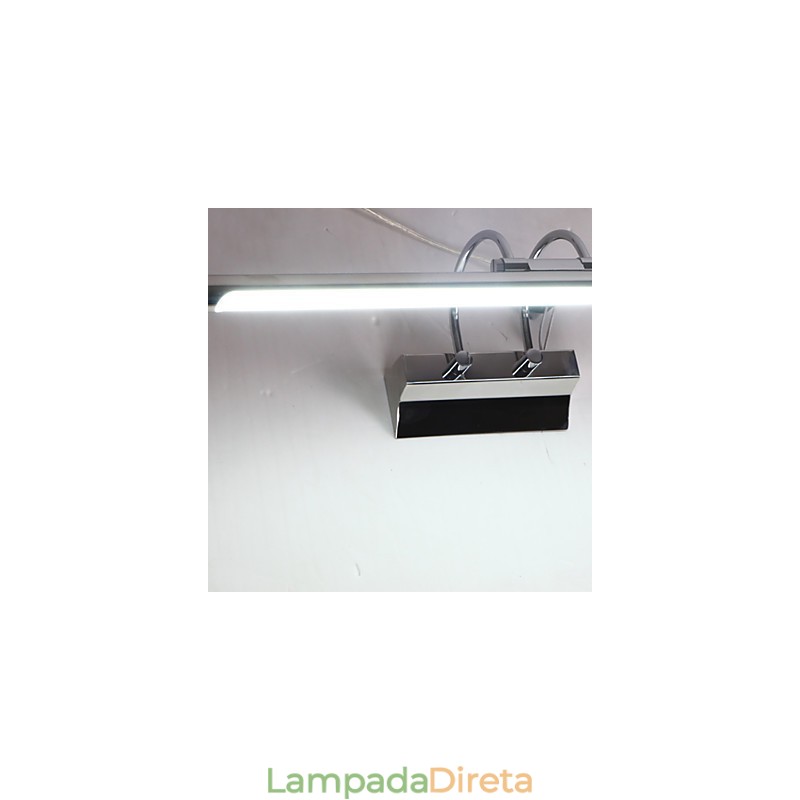 Luzes de espelho de aço inoxidável, luminárias de parede de banheiro de acrílico, luzes de maquiagem, branco frio, branco quente (tamanho: 57X13,5X15)