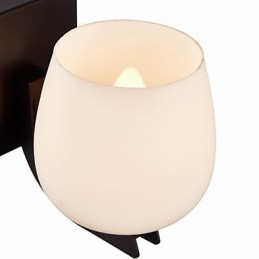 Luminária de parede de ferro com cúpula de vidro, arandelas de parede clássicas e modernas