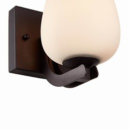 Luminária de parede de ferro com cúpula de vidro, arandelas de parede clássicas e modernas