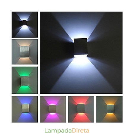Luminária de parede moderna cores variadas Luminária de parede moderna cores variadas