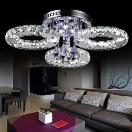Moderno Contemporâneo Cristal Cromado Metal Montagem Embutida