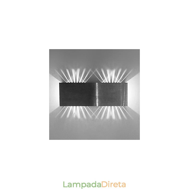 Luminária de parede moderna com design de luz difusa 2 tons cúbicos