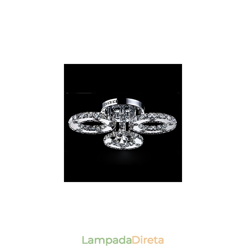 Moderno Contemporâneo Cristal Cromado Metal Montagem Embutida