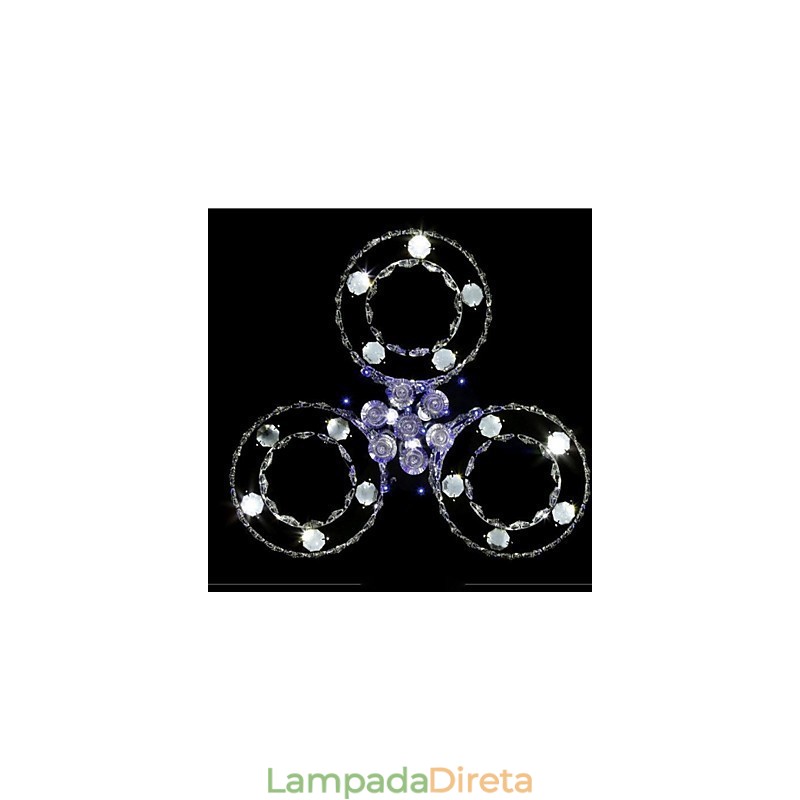 Moderno Contemporâneo Cristal Cromado Metal Montagem Embutida