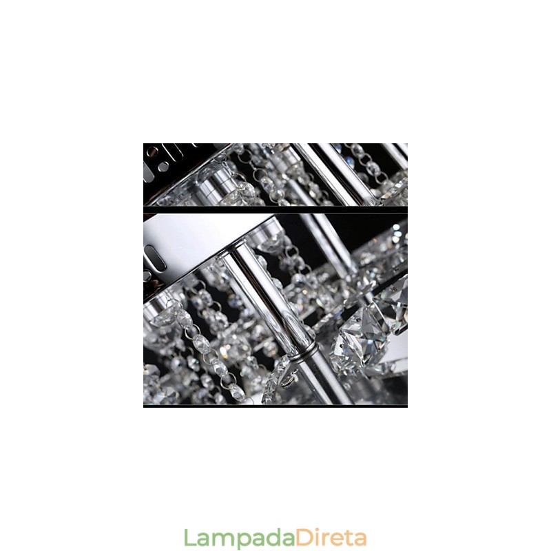 Moderno Contemporâneo Cristal Cromado Metal Montagem Embutida