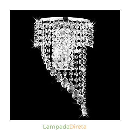 Luminárias de parede de cristal embutidas modernas contemporâneas de metal Luminárias de parede de cristal embutidas modernas contemporâneas de metal