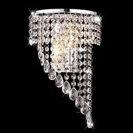 Luminárias de parede de cristal embutidas modernas contemporâneas de metal