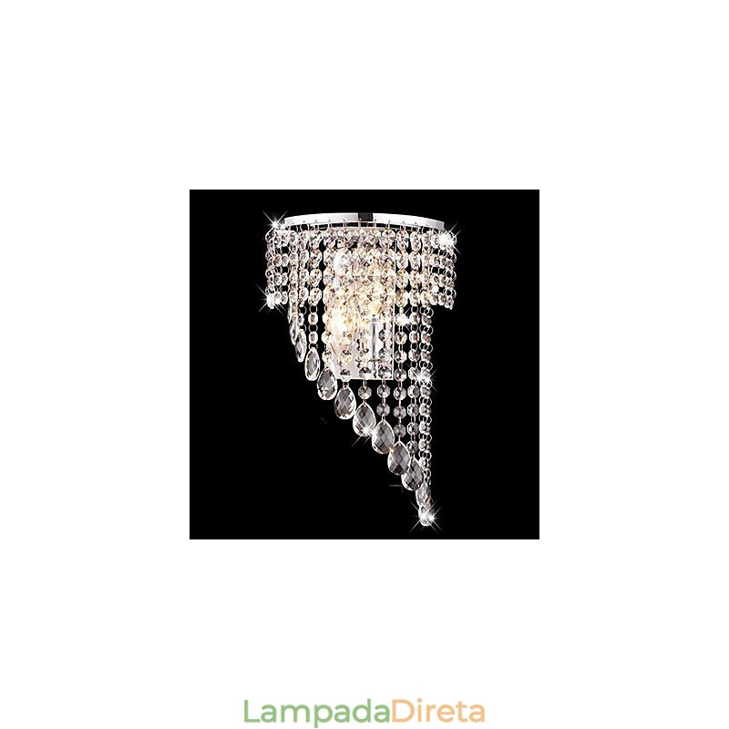 Luminárias de parede de cristal embutidas modernas contemporâneas de metal