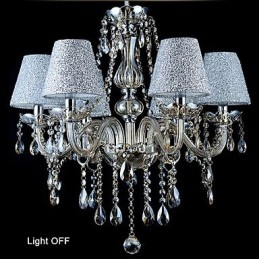 Lustre de vidro galvanizado de cristal clássico vintage moderno contemporâneo