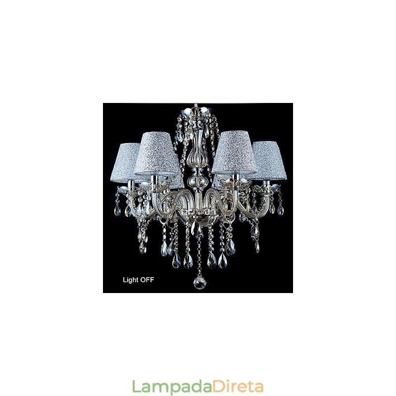 Lustre de vidro galvanizado de cristal clássico vintage moderno contemporâneo