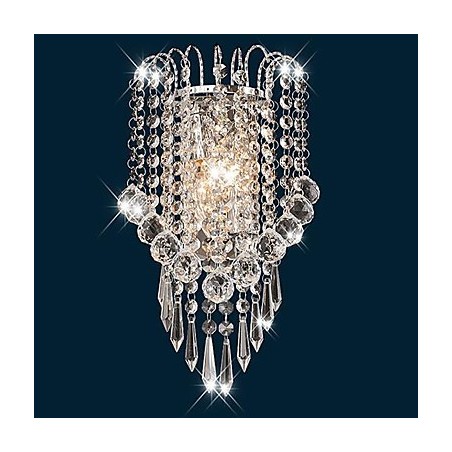 Luminárias de parede de cristal embutidas modernas contemporâneas de metal Luminárias de parede de cristal embutidas modernas contemporâneas de metal