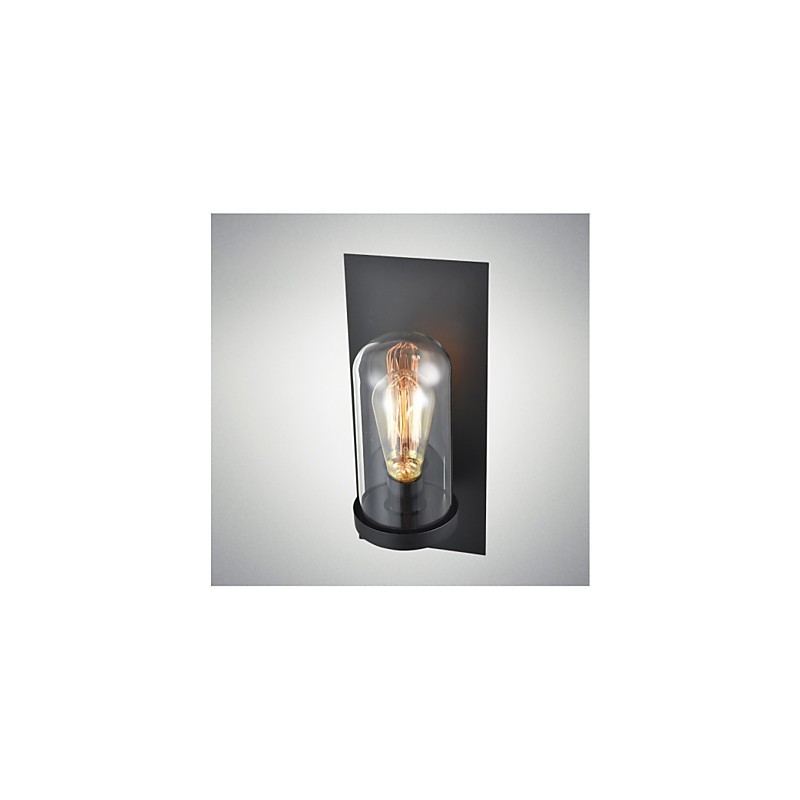 Luminárias de estilo rústico, arandela de vidro de ferro, luminária de parede retrô, luz dos EUA