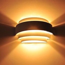 Luminárias de parede embutidas modernas contemporâneas de metal