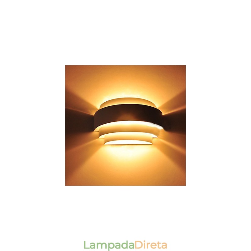 Luminárias de parede embutidas modernas contemporâneas de metal