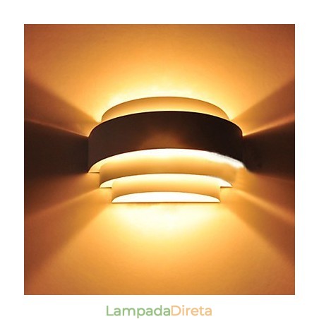 Luminárias de parede embutidas modernas contemporâneas de metal Luminárias de parede embutidas modernas contemporâneas de metal