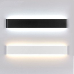 Luminárias de parede contemporâneas longas e modernas e arandelas para iluminação interna de parede de metal IP 44 para banheiro, quarto, sala de estar