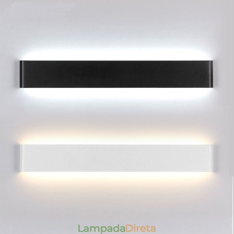 Luminárias de parede contemporâneas longas e modernas e arandelas para iluminação interna de parede de metal IP 44 para banheiro, quarto, sala de estar