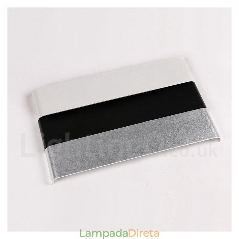 Luminárias de parede contemporâneas longas e modernas e arandelas para iluminação interna de parede de metal IP 44 para banheiro, quarto, sala de estar