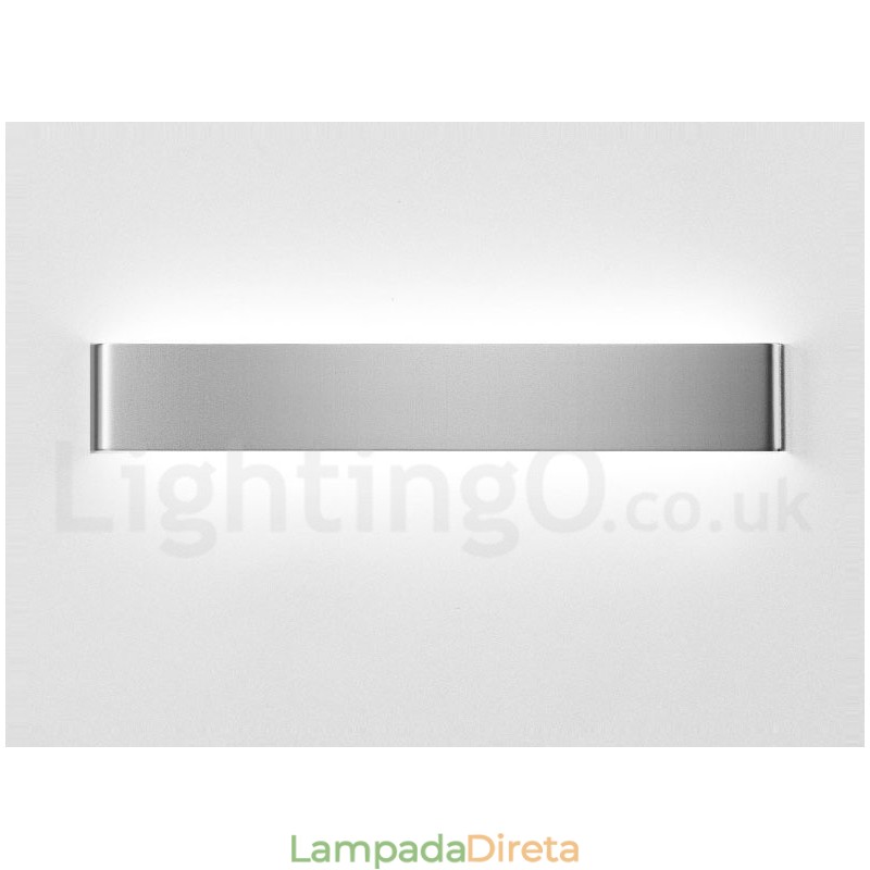 Luminárias de parede contemporâneas longas e modernas e arandelas para iluminação interna de parede de metal IP 44 para banheiro, quarto, sala de estar