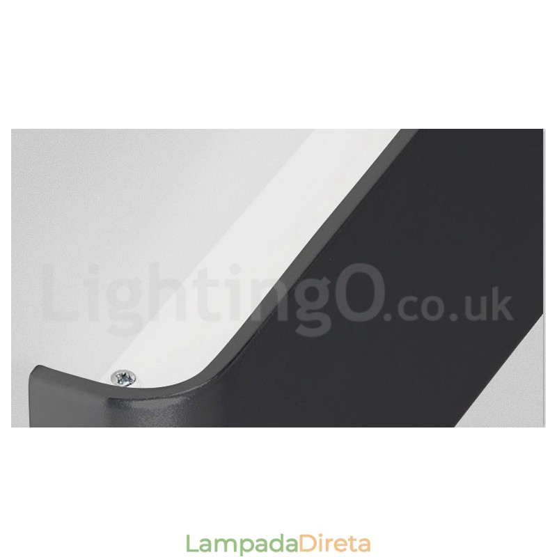 Luminárias de parede contemporâneas longas e modernas e arandelas para iluminação interna de parede de metal IP 44 para banheiro, quarto, sala de estar