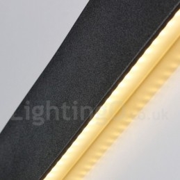 Luminárias de parede contemporâneas longas e modernas e arandelas para iluminação interna de parede de metal IP 44 para banheiro, quarto, sala de estar