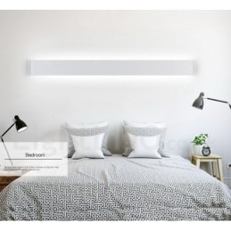 Luminárias de parede contemporâneas longas e modernas e arandelas para iluminação interna de parede de metal IP 44 para banheiro, quarto, sala de estar