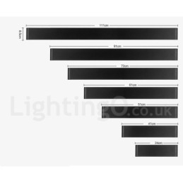 Luminárias de parede contemporâneas longas e modernas e arandelas para iluminação interna de parede de metal IP 44 para banheiro, quarto, sala de estar