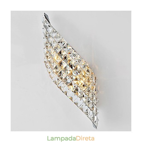 Luminária de parede de cristal moderna com incisão galvanizada e têmpera Luminária de parede de cristal moderna com incisão galvanizada e têmpera