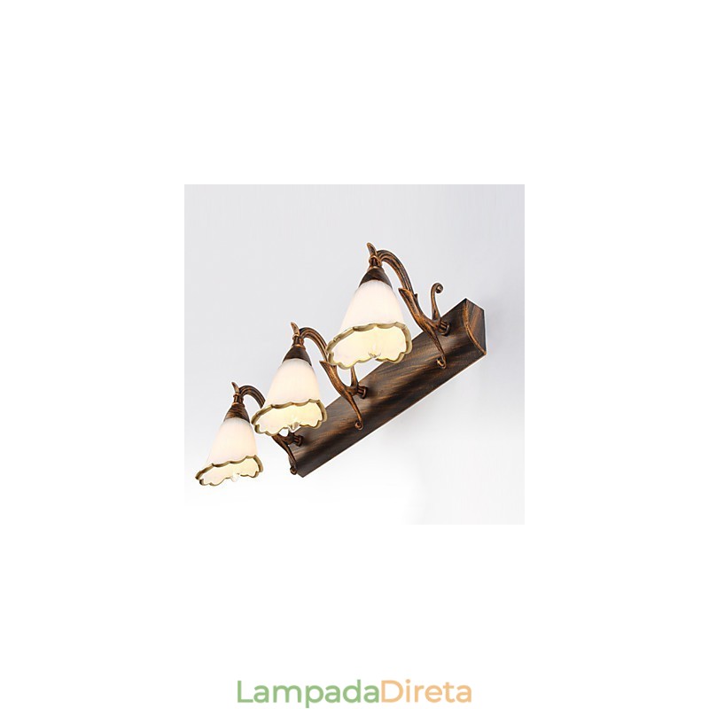 Arandelas de parede Iluminação de banheiro Luzes de parede de leitura Mini estilo rústico Lodge Metal