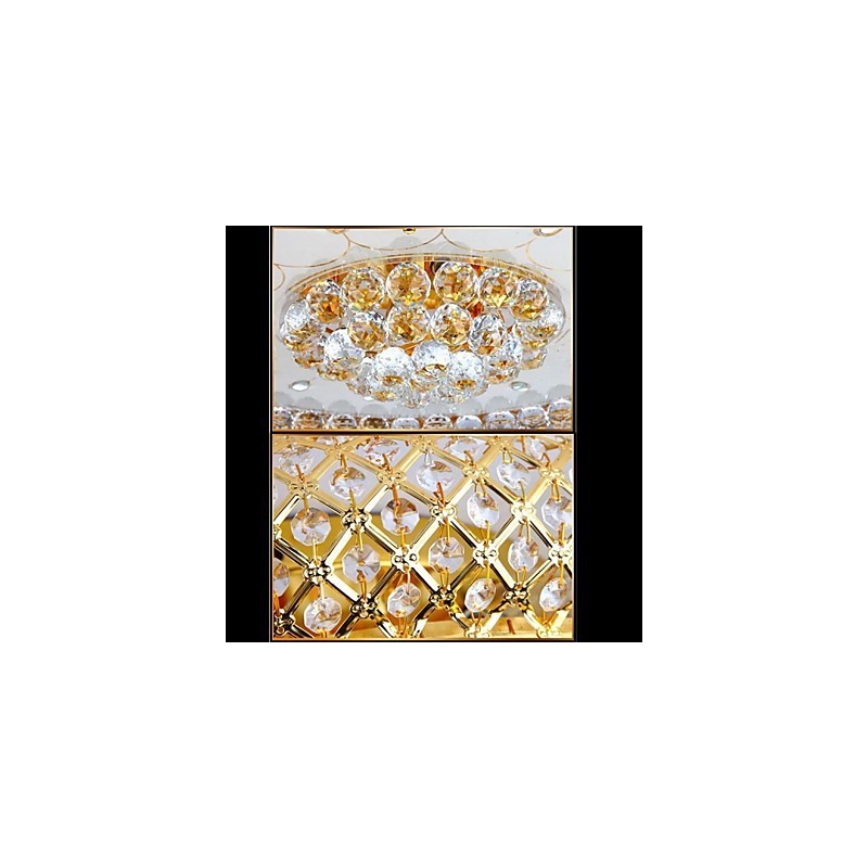 Luminária de teto redonda de cristal absorvente com cúpula de 80 cm de diâmetro e contém 15 lâmpadas