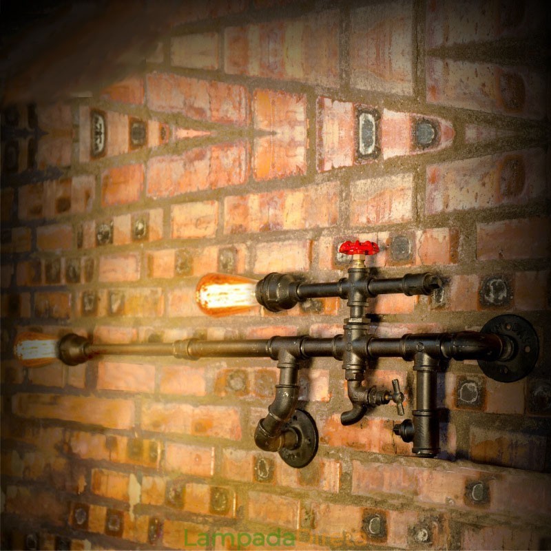 Luminária de parede industrial vintage, banheiro, cozinha, tubo de jantar, luz edison, luxo, sala de jantar, arandelas, lamparas fj db2 014a0