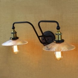 Estilo nórdico industrial personalidade criativa quarto interior mediterrâneo café parede vidro duplo ferro
