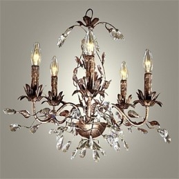 Lustre de metal de latão antigo estilo vela vintage