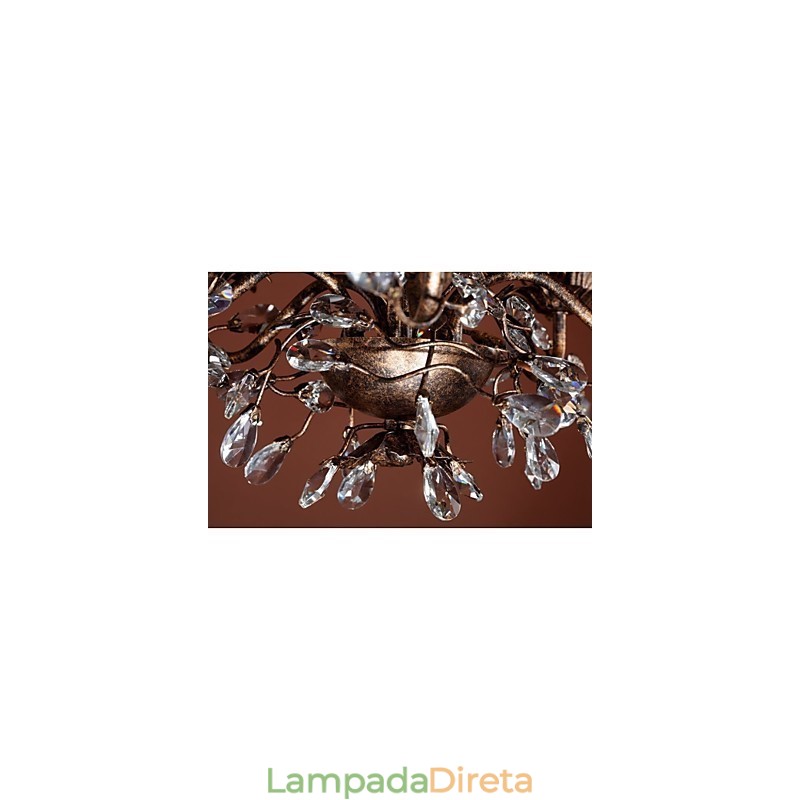 Lustre de metal de latão antigo estilo vela vintage