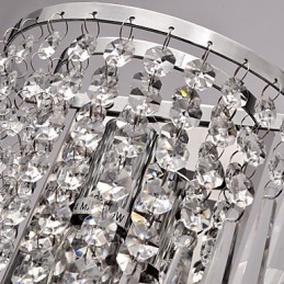 Luminária de parede semicircular em Crystal Feature