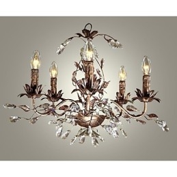 Lustre de metal de latão antigo estilo vela vintage
