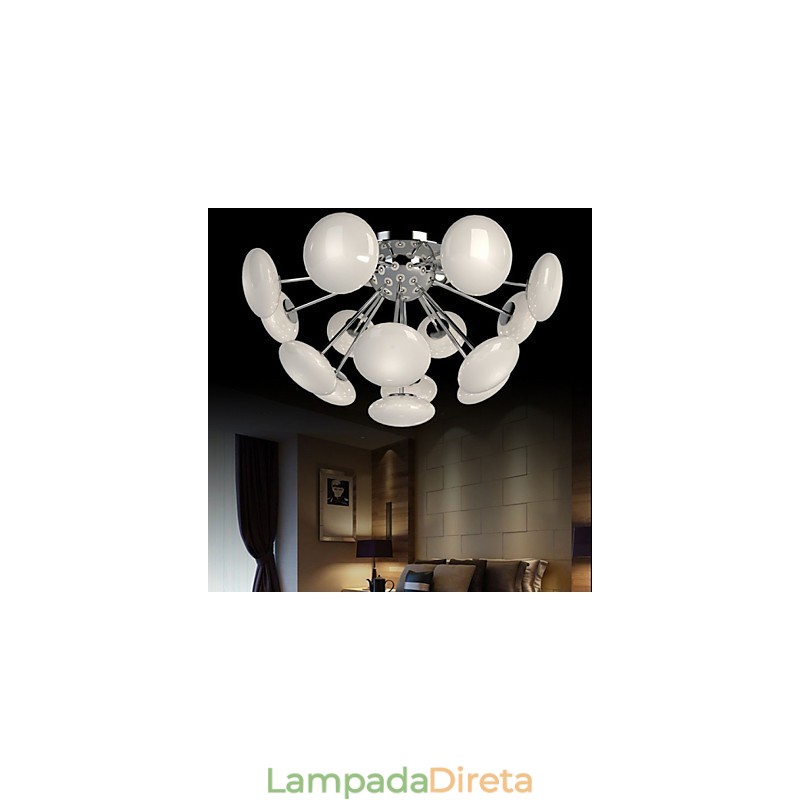 ModernYestaurant Lâmpada Simples Circular Vidro Arte Pendente Lâmpada Estilo Europeu