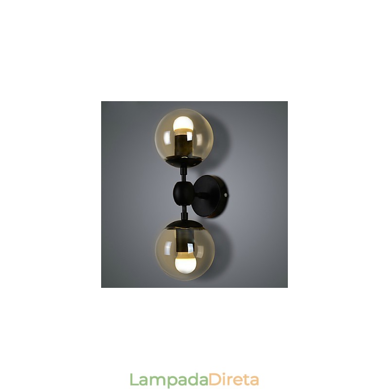 Apliques de parede Bola de vidro Rústico Lodge Metal