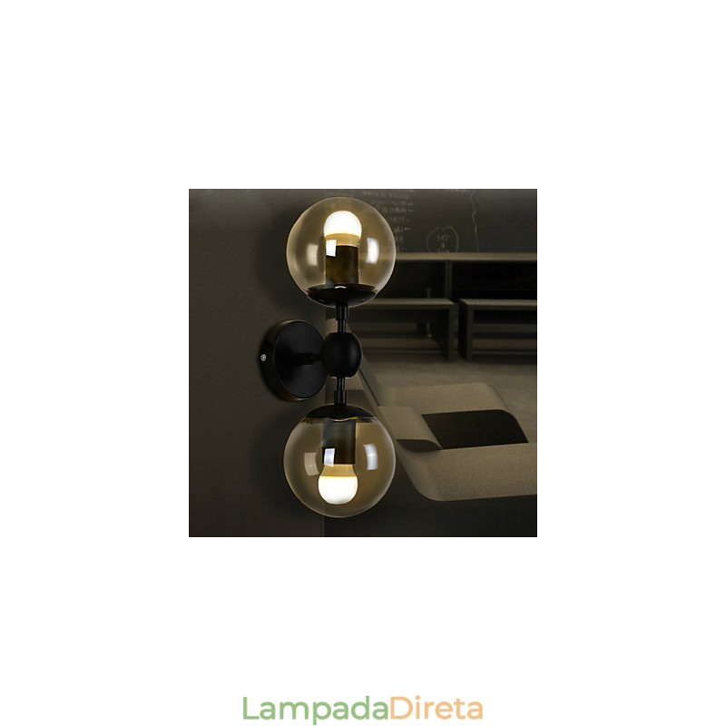 Apliques de parede Bola de vidro Rústico Lodge Metal