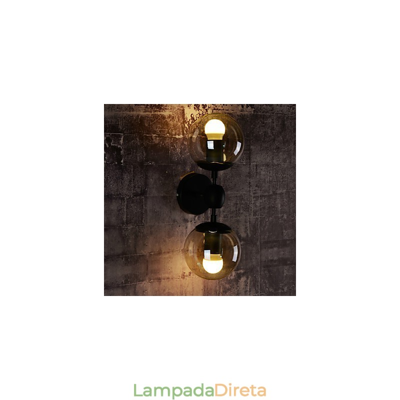 Apliques de parede Bola de vidro Rústico Lodge Metal